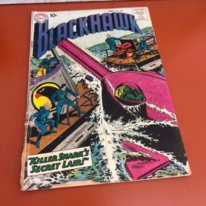 Blackhawk 128 DC Comics 1958 Silver Age Killer Shark Secret Lair Zorro Ad